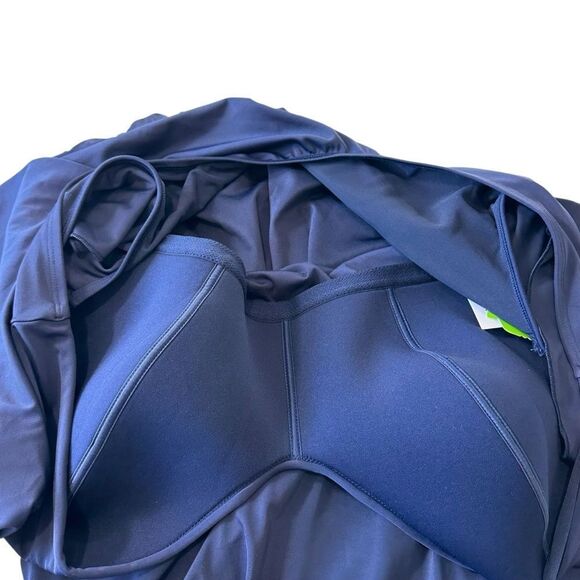 NWT Lane Bryant Flutter Sleeve Navy Blue Modest Swim Dress, Plus Size 24 - Picture 4 of 11